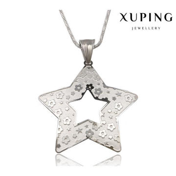 32675 Fashion Five-Point Stars Enameled Stainless Steel Jewelry Chain Pendant